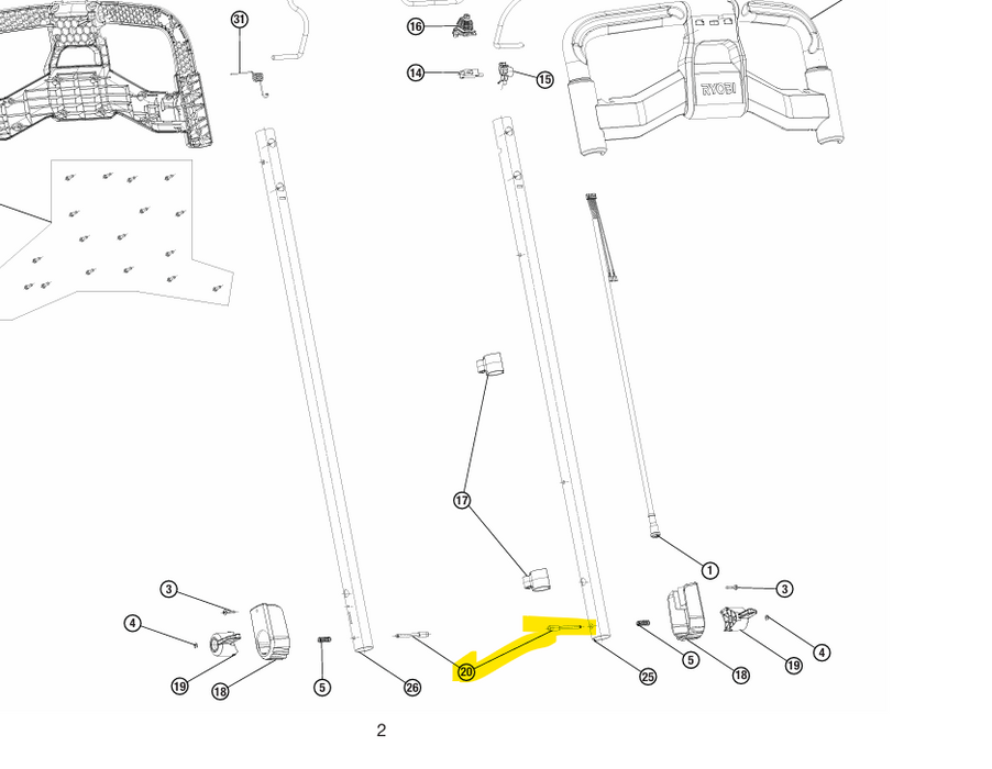 674293001 Ryobi Metal Detent Pin - Currently on Backorder