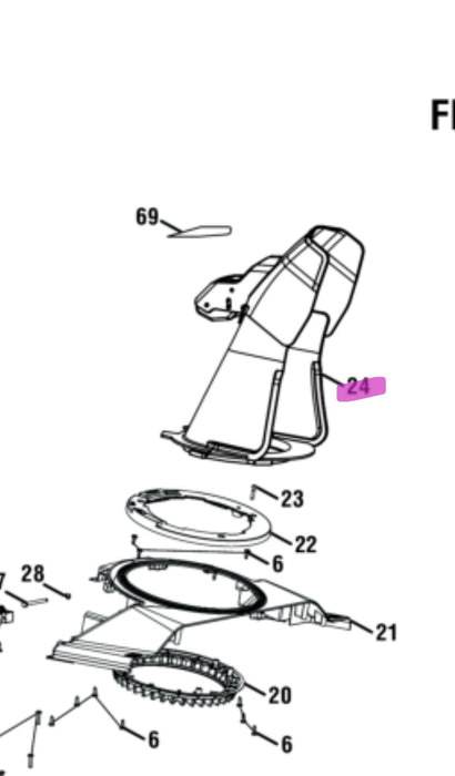 317839001 Ryobi Snowblower Chute Sub Assembly - Currently on Back Order