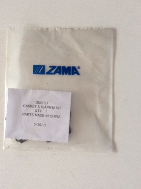 GND-27 Zama GASKET & DIAPHRAGM KIT